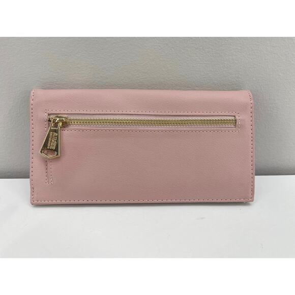 Aimee Kestenberg Blush Pink Vegan Leather Marietta Bifold Wallet Gold Hardware - Picture 2 of 7